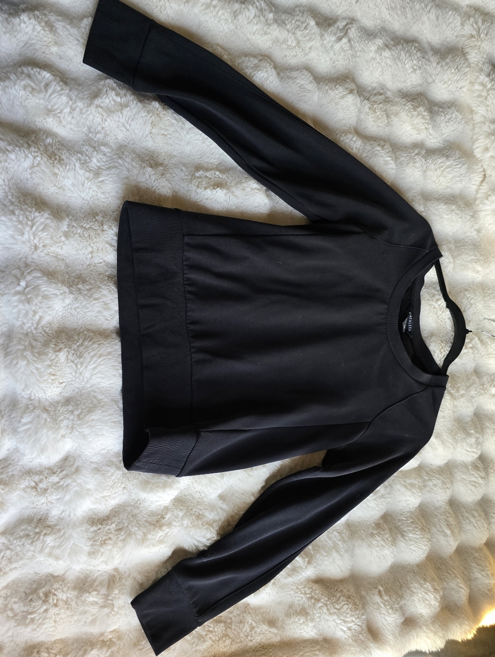 Athleta Black Seasoft Scoop Neck Sweatshirt - Picture 4 of 4